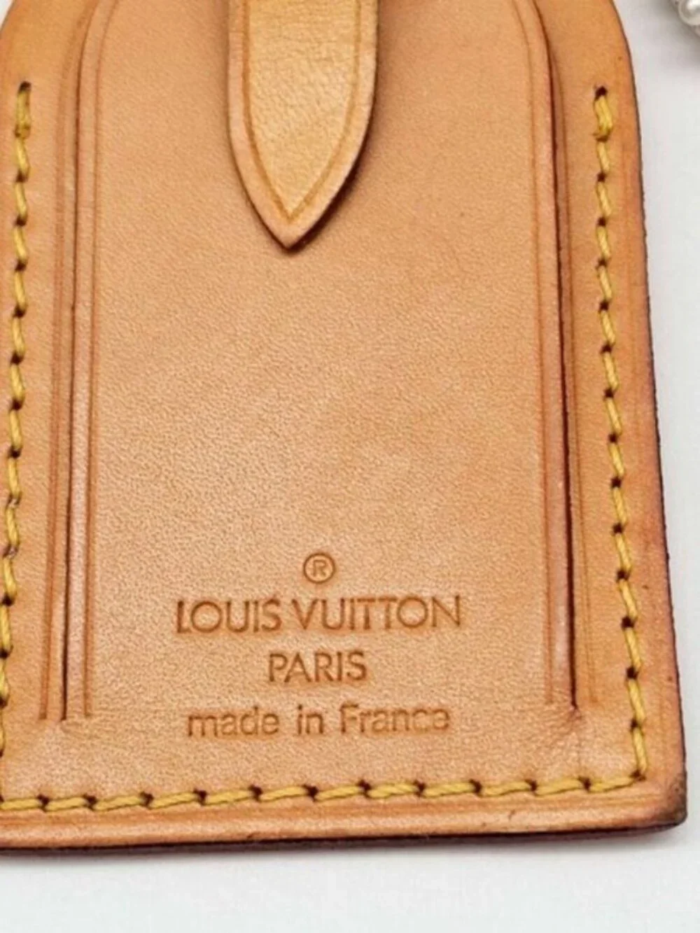 Authentic Louis Vuitton Luggage Tag with Unbranded Keycharm, Keychain